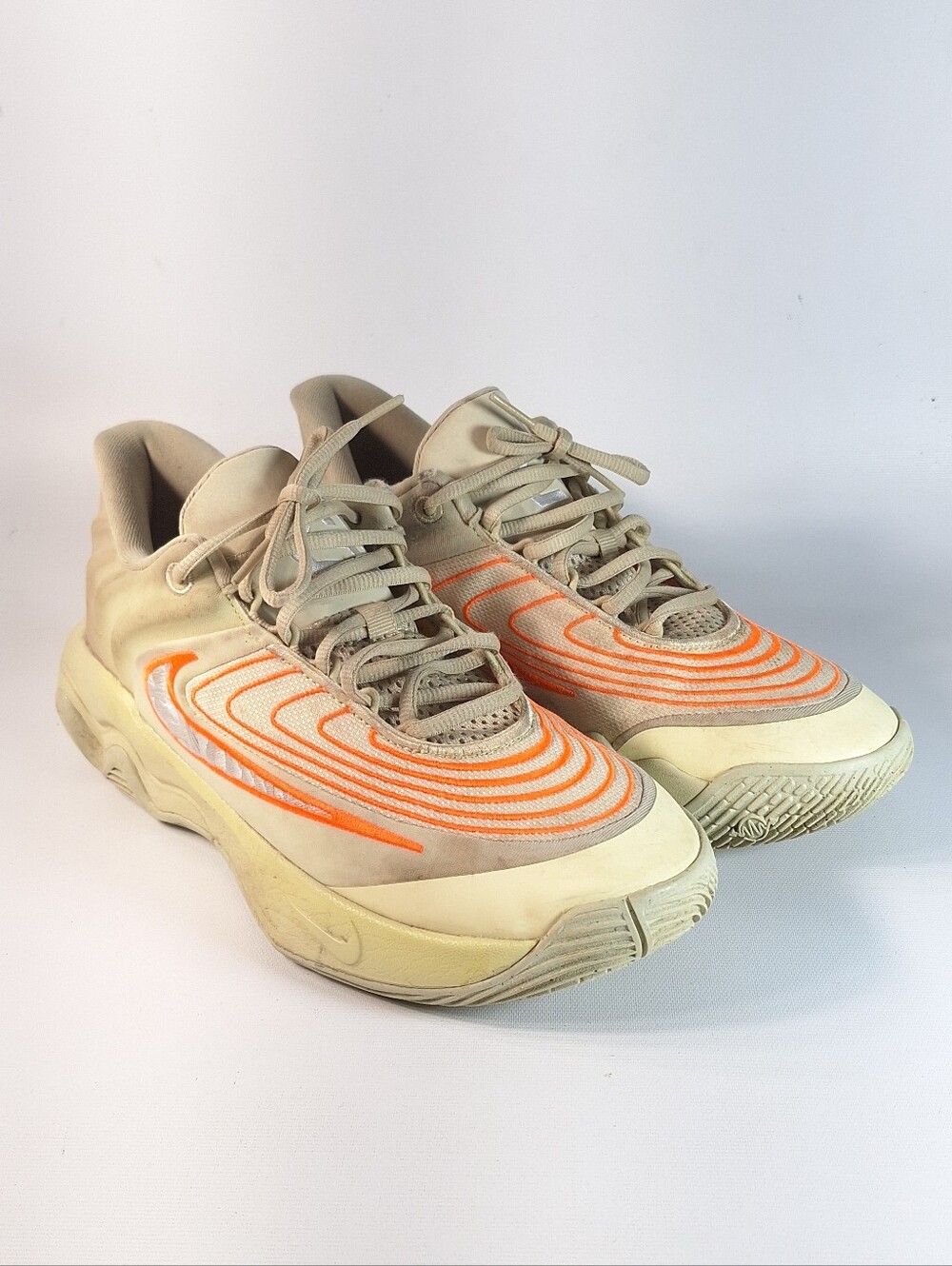Nike Giannis Immortality 4 Light Khaki Total Orange Basketball Shoes Size 8